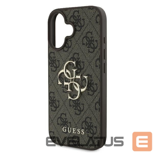 Cits mobilo telefonu aksesuārs Guess Guess 4G Big Logo iPhone 16 Case - Brown