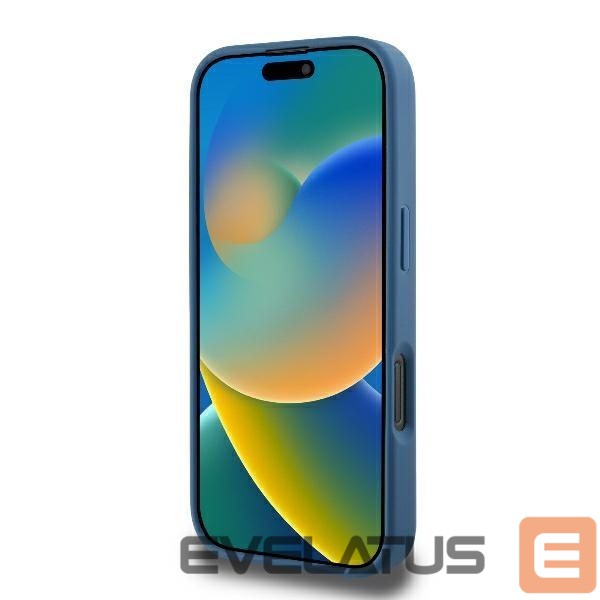 Cits mobilo telefonu aksesuārs Guess Guess 4G Ring Classic Logo MagSafe iPhone 16 Pro Case - Blue