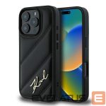 Cits mobilo telefonu aksesuārs Karl Lagerfeld Apple iPhone 16 Pro Quilted Signature Case Black