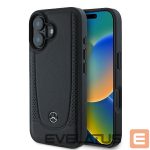 Cits mobilo telefonu aksesuārs Mercedes-Benz  Mercedes Leather Urban iPhone 16 Plus Case - Black 