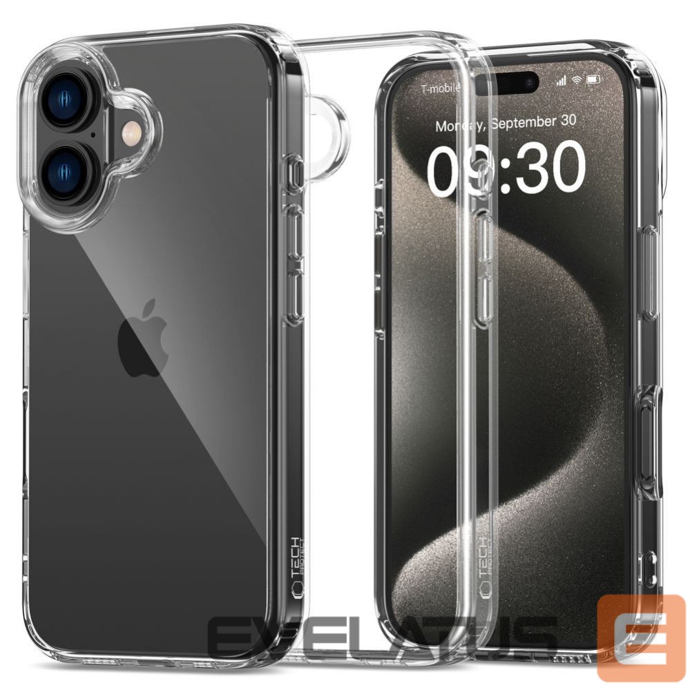 Cits mobilo telefonu aksesuārs Tech-Protect Tech-Protect FlexAir Hybrid Case for iPhone 16 - Clear