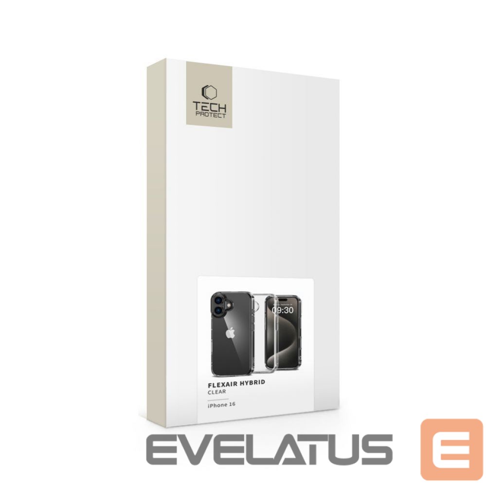 Cits mobilo telefonu aksesuārs Tech-Protect Tech-Protect FlexAir Hybrid Case for iPhone 16 - Clear