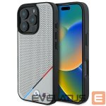 Cits mobilo telefonu aksesuārs BMW  BMW M Perforated Tricolor Line MagSafe Case for iPhone 16 Pro - Gray 