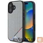 Cits mobilo telefonu aksesuārs BMW  BMW M Perforated Tricolor Line MagSafe iPhone 16 Case - Gray 