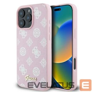 Cits mobilo telefonu aksesuārs Guess  Guess Peony Script Logo MagSafe iPhone 16 Pro Case - Pink 