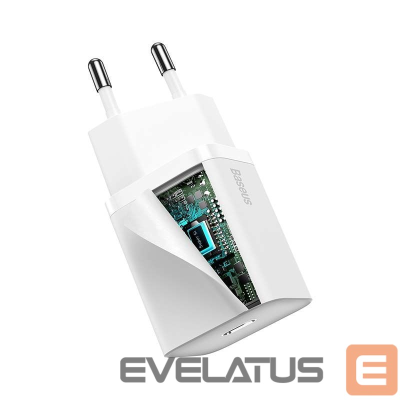 Adapteris Baseus Baseus Super Si Quick Charger 1C 20W (white)