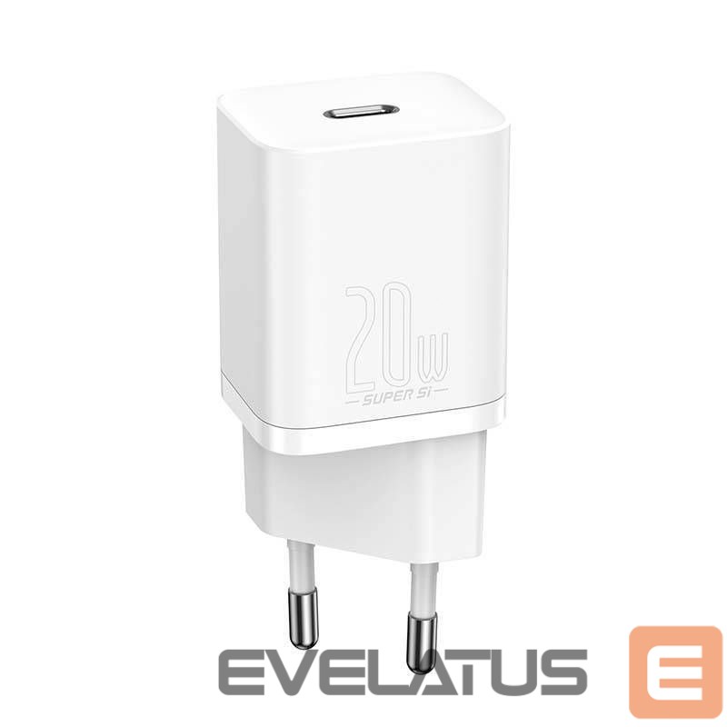 Adapteris Baseus Baseus Super Si Quick Charger 1C 20W (white)