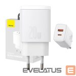 Adapteris Baseus  Baseus Compact Quick Charger, USB, USB-C, 20W (white)