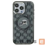 Cits mobilo telefonu aksesuārs Karl Lagerfeld  Karl Lagerfeld IML Monogram Karl & Choupette Head MagSafe iPhone 16 Pro Case - Black 