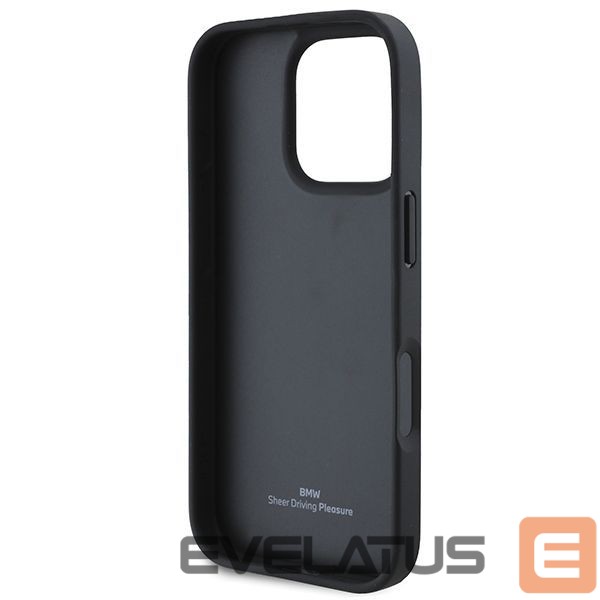 Cits mobilo telefonu aksesuārs BMW BMW Leather Hot Stamp iPhone 16 Pro Max Case - Black