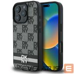 Cits mobilo telefonu aksesuārs DKNY  DKNY Checkered Pattern & Printed Stripes Case for iPhone 16 Pro Max - Black 