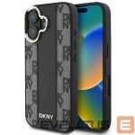Cits mobilo telefonu aksesuārs DKNY Apple DKNY Checkered Pattern Magsafe iPhone 16 Case - Black 