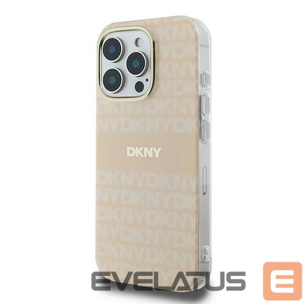 Cits mobilo telefonu aksesuārs DKNY DKNY Repeat Texture Pattern With Stripe iPhone 16 Pro Max Case - Pink