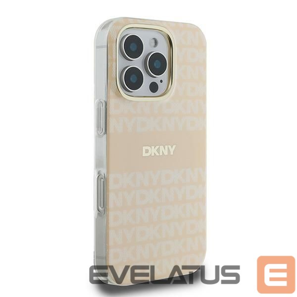Cits mobilo telefonu aksesuārs DKNY DKNY Repeat Texture Pattern With Stripe iPhone 16 Pro Max Case - Pink