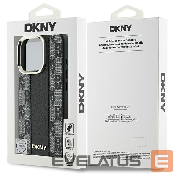 Cits mobilo telefonu aksesuārs DKNY Apple DKNY Checkered Pattern Magsafe iPhone 16 Pro Max Case - Black