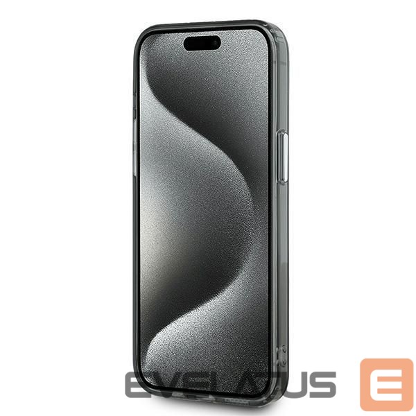 Cits mobilo telefonu aksesuārs Karl Lagerfeld Karl Lagerfeld IML Monogram Karl & Choupette Head MagSafe iPhone 15 Pro Case - Black