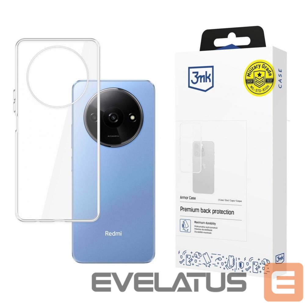 Aizmugurējais vāciņš 3MK 3mk Armor Case for Xiaomi Redmi A3 - transparent