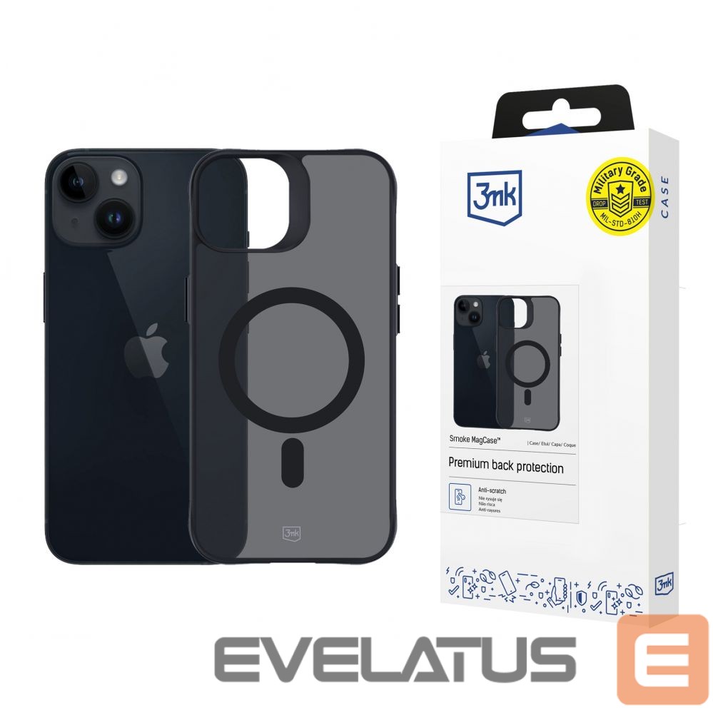 Cits mobilo telefonu aksesuārs 3MK 3mk Smoke MagCase with MagSafe for iPhone 13 / 14 - semi-transparent