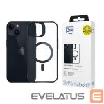 Cits mobilo telefonu aksesuārs 3MK  3mk Satin Armor MagCase with MagSafe for iPhone 13 / 14 - Transparent with Black Frame 