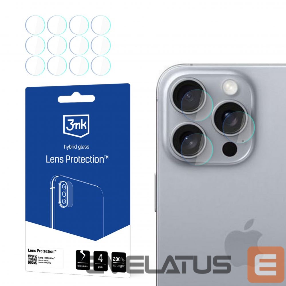 Cits mobilo telefonu aksesuārs 3MK Apple iPhone 16 Pro Max - 3mk Lens Protection