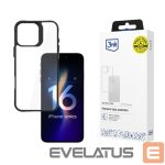 Cits mobilo telefonu aksesuārs 3MK  3mk Satin Armor Case+ for iPhone 16 Pro Max - Transparent with Black Frame 