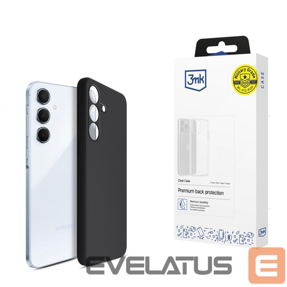 Cits mobilo telefonu aksesuārs 3MK 3mk Silicone Case for Samsung Galaxy A55 5G - Black