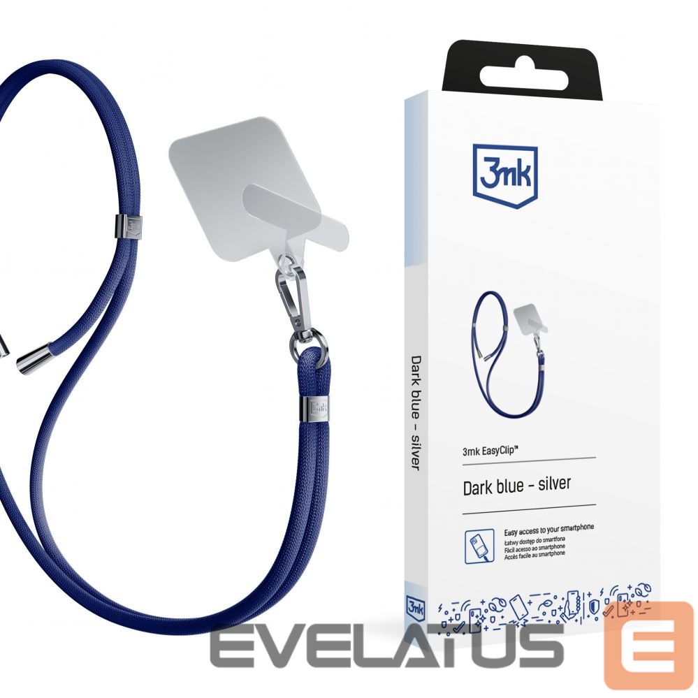Cits mobilo telefonu aksesuārs 3MK Smartphone Lanyard 3mk EasyClip - Blue
