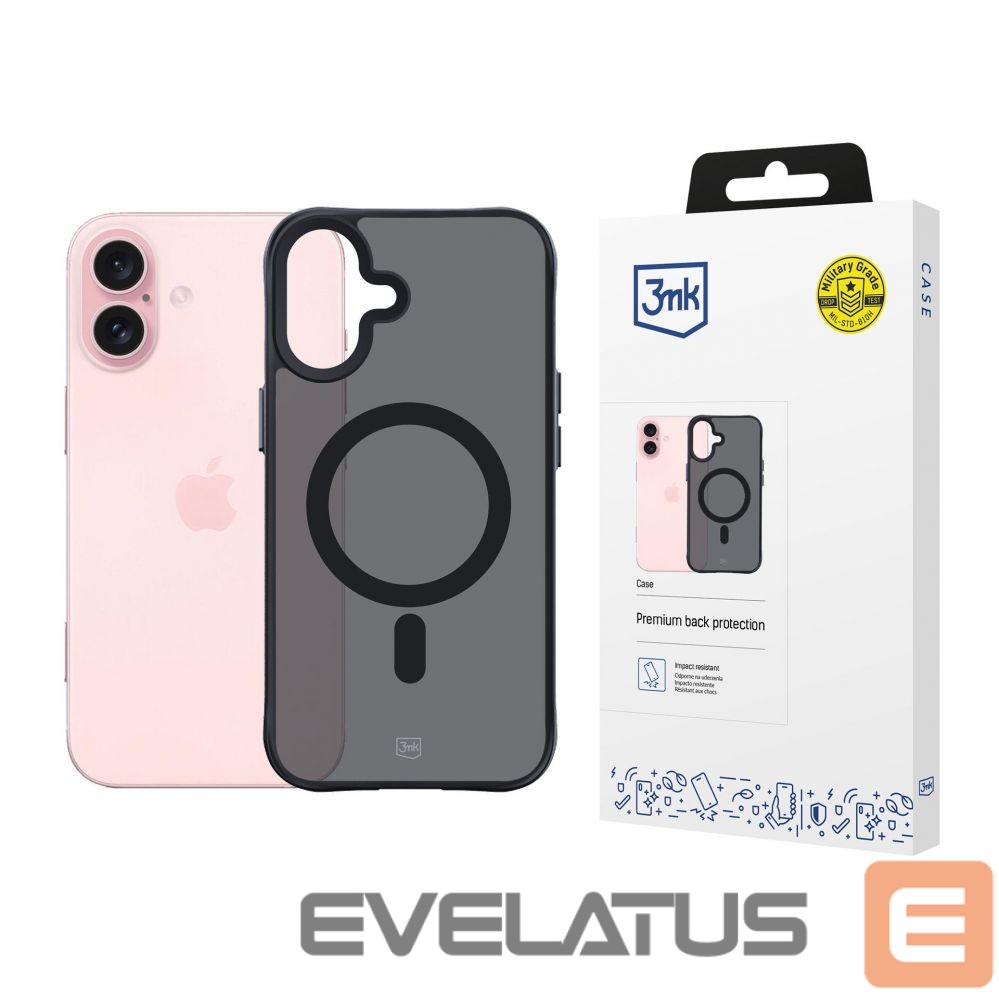 Cits mobilo telefonu aksesuārs 3MK 3mk Smoke MagCase with MagSafe for iPhone 16 - semi-transparent