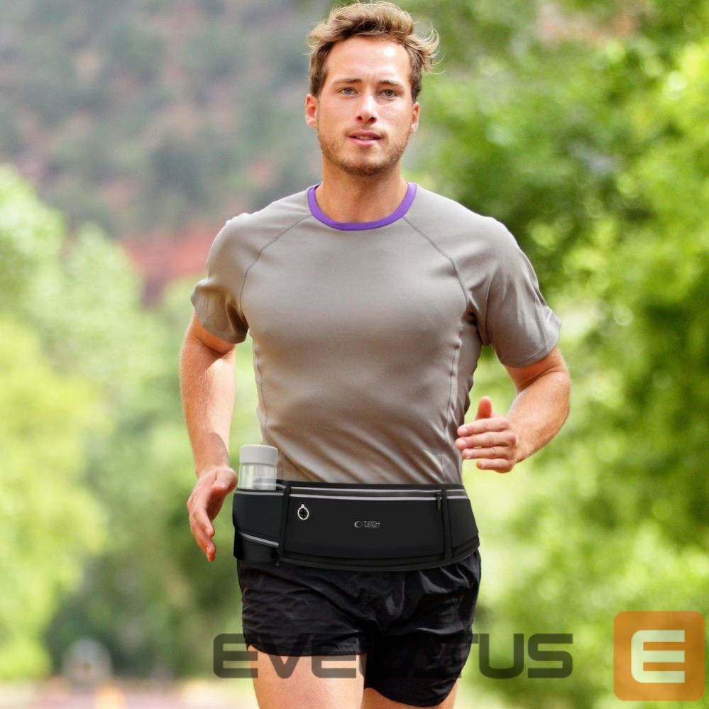 Cits mobilo telefonu aksesuārs Tech-Protect Tech-Protect M3 Universal Sport Waist Bag - Black