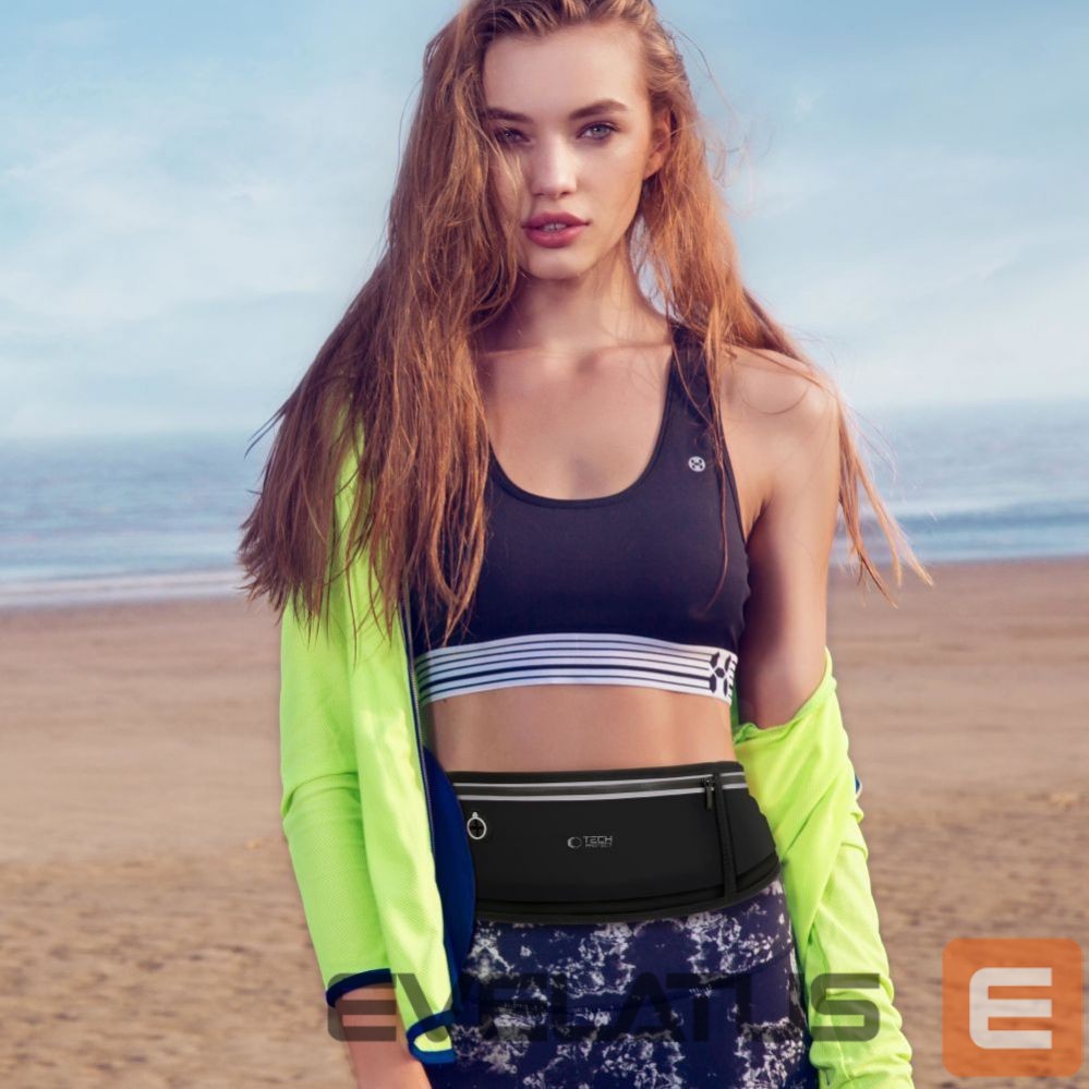 Cits mobilo telefonu aksesuārs Tech-Protect Tech-Protect M3 Universal Sport Waist Bag - Black
