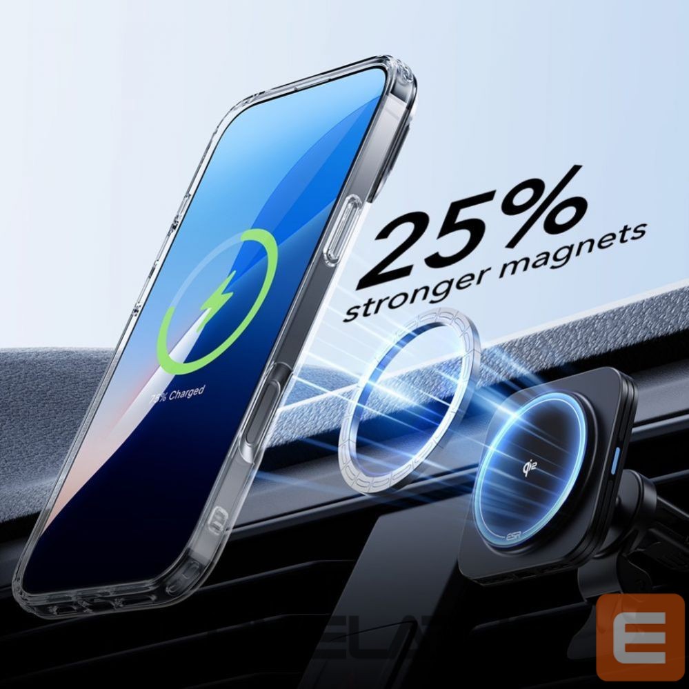 Cits mobilo telefonu aksesuārs ESR ESR Classic Hybrid Kickstand Halolock MagSafe Case Set + Tempered Glass for iPhone 16 PLUS - Clear