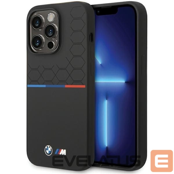 Aizmugurējais vāciņš BMW BMW Silicone Pattern iPhone 15 Pro Case - Black