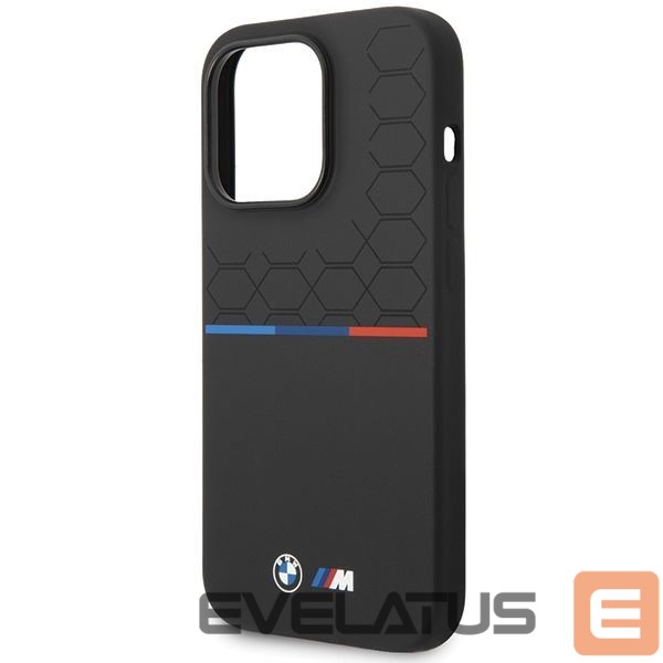 Aizmugurējais vāciņš BMW BMW Silicone Pattern iPhone 15 Pro Case - Black