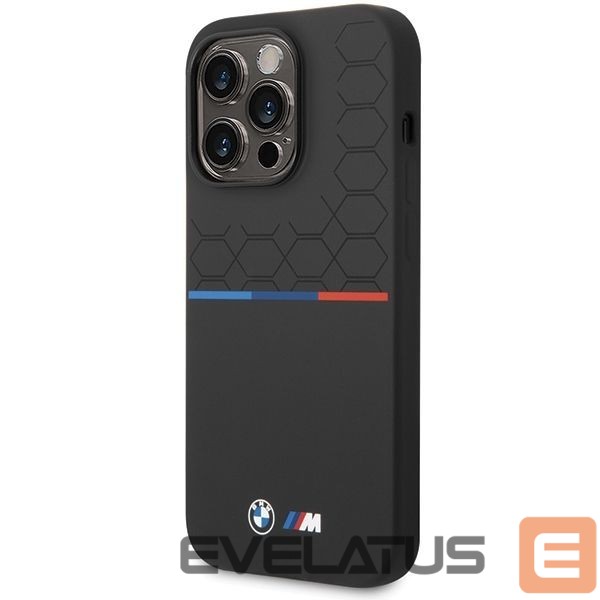 Aizmugurējais vāciņš BMW BMW Silicone Pattern iPhone 15 Pro Case - Black