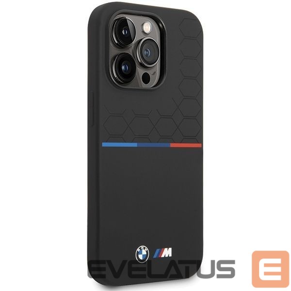 Aizmugurējais vāciņš BMW BMW Silicone Pattern iPhone 15 Pro Case - Black