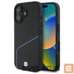 Cits mobilo telefonu aksesuārs BMW  BMW Sign Leather Textured And Line MagSafe iPhone 16 Case - Black 