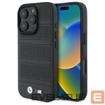 Cits mobilo telefonu aksesuārs BMW  BMW M Perforated And Stitched Line MagSafe case for iPhone 16 Pro Max - black 