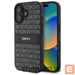 Cits mobilo telefonu aksesuārs DKNY  DKNY Texture Pattern Tonal Stripe iPhone 16 Case - Black 