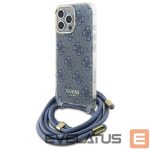 Cits mobilo telefonu aksesuārs Guess  Guess Crossbody Cord 4G Print Case for iPhone 16 Pro Max - Blue 