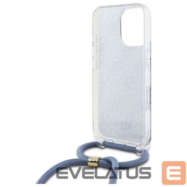 Cits mobilo telefonu aksesuārs Guess Guess Crossbody Cord 4G Print Case for iPhone 16 Pro Max - Blue