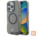Cits mobilo telefonu aksesuārs Mercedes-Benz  Mercedes Silver Ring MagSafe iPhone 16 Pro Case - Black 