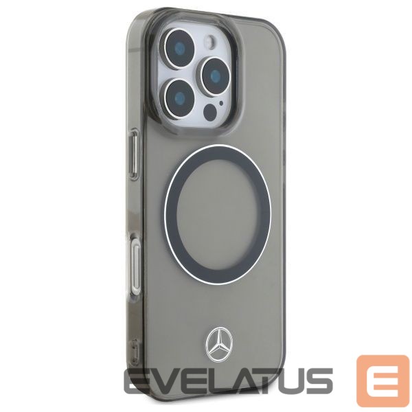 Cits mobilo telefonu aksesuārs Mercedes-Benz Mercedes Silver Ring MagSafe iPhone 16 Pro Case - Black