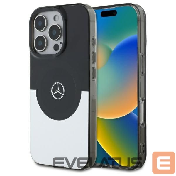 Cits mobilo telefonu aksesuārs Mercedes-Benz Mercedes Double Layer BiColor MagSafe case for iPhone 16 Pro Max - silver