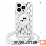 Cits mobilo telefonu aksesuārs Karl Lagerfeld  Karl Lagerfeld KLHMP16LHCKCKLCT iPhone 16 Pro 6.3" transparent hardcase IML Crossbody Monogram Karl & Choupette Head MagSafe 