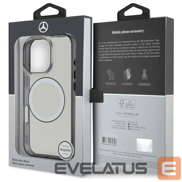 Cits mobilo telefonu aksesuārs Mercedes-Benz Mercedes Printed Logo MagSafe Case for iPhone 16 Pro Max - Clear