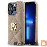 Cits mobilo telefonu aksesuārs DKNY  DKNY Quilted Stack Logo iPhone 15 Pro Case - Beige 