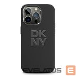 Cits mobilo telefonu aksesuārs DKNY  DKNY Liquid Silicone Metal Logo iPhone 16 Case - Black 