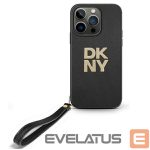 Cits mobilo telefonu aksesuārs DKNY  DKNY Wrist Strap Stock Logo iPhone 16 Pro Max Case - Black 
