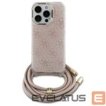 Cits mobilo telefonu aksesuārs Guess  Guess Crossbody Cord 4G Print iPhone 16 Case - Pink 