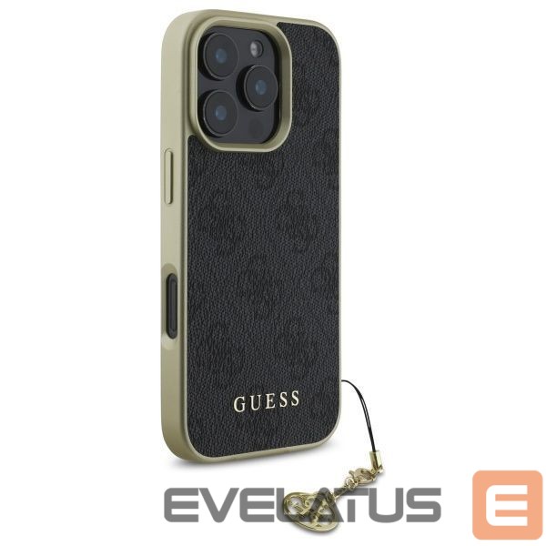Cits mobilo telefonu aksesuārs Guess Guess 4G Charms Collection case for iPhone 16 Pro Max - black